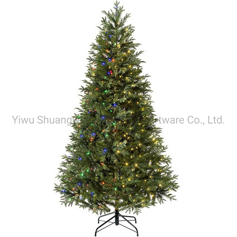 120-300cm Green PE PVC Artificial Christmas Tree with Leaf Pinecone Snow Red Berry Home Decoration Christmas Gift