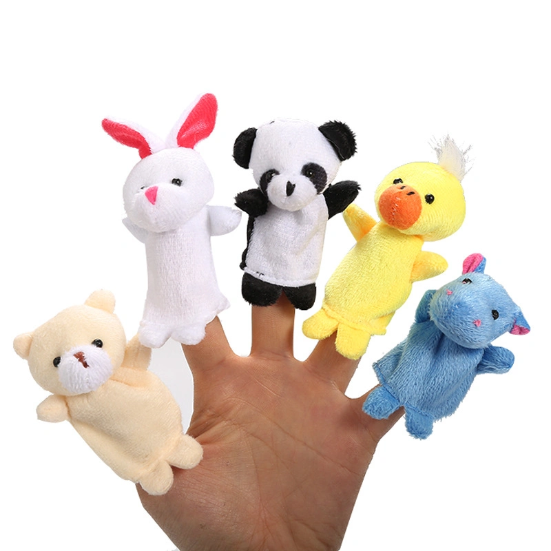 Kids Animal Finger Puppet Soft Plush Toys Child Baby Favor Dolls Boys Girls Hand Finger Puppets